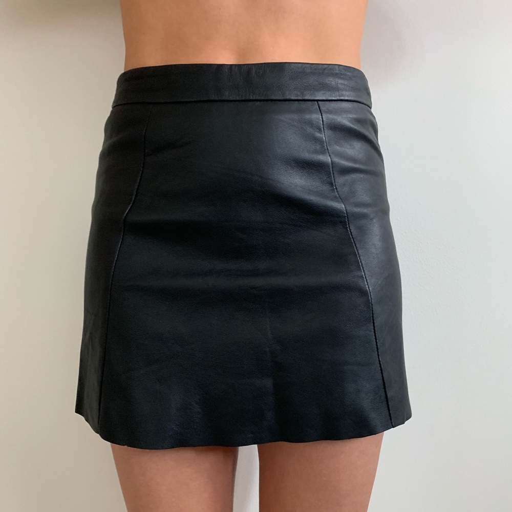 All Saints Leather mini skirt